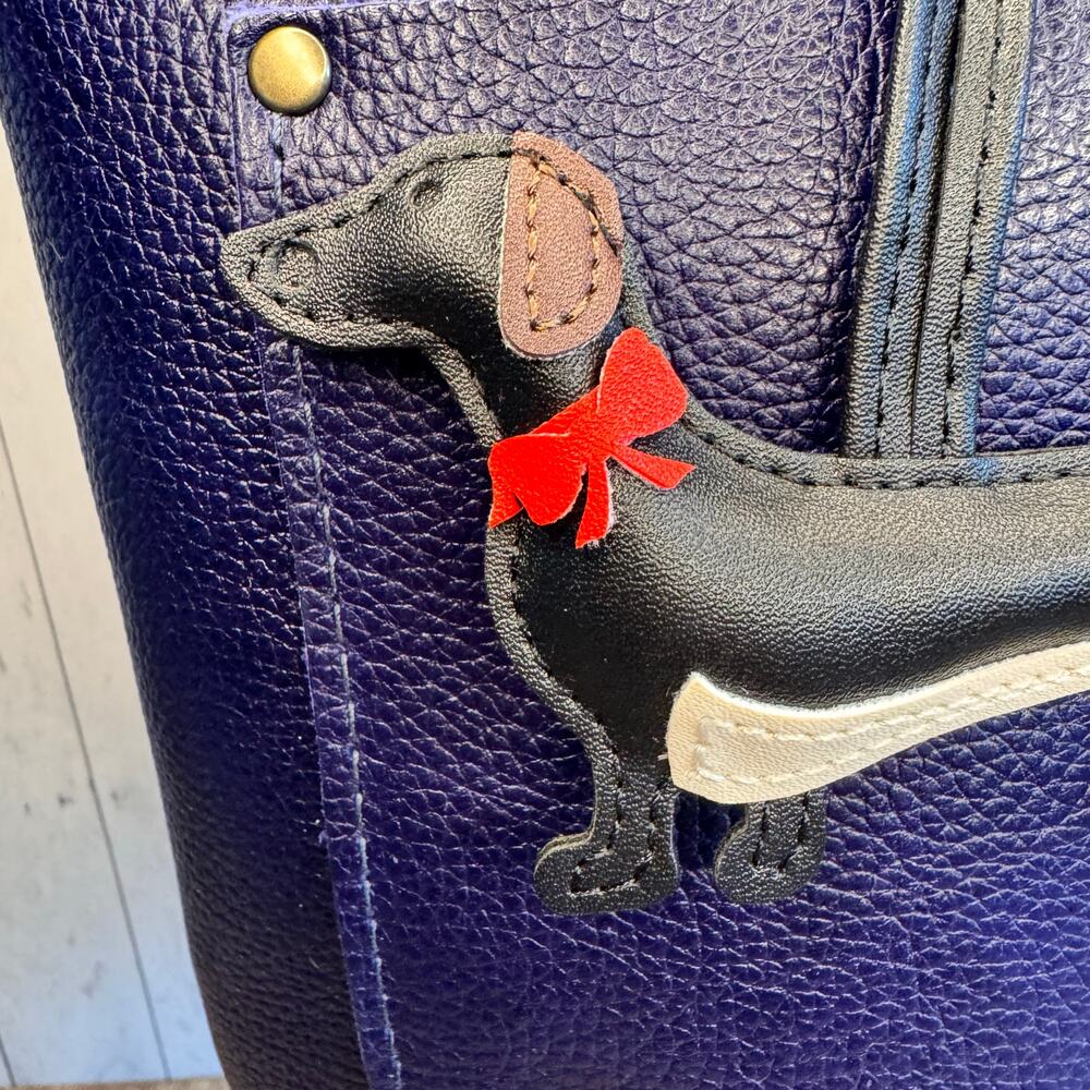 Black Wiener Dog Bag Charm Doxie Bag Charm Daschund Purse Charm Dog Lover - Picture 3 of 6
